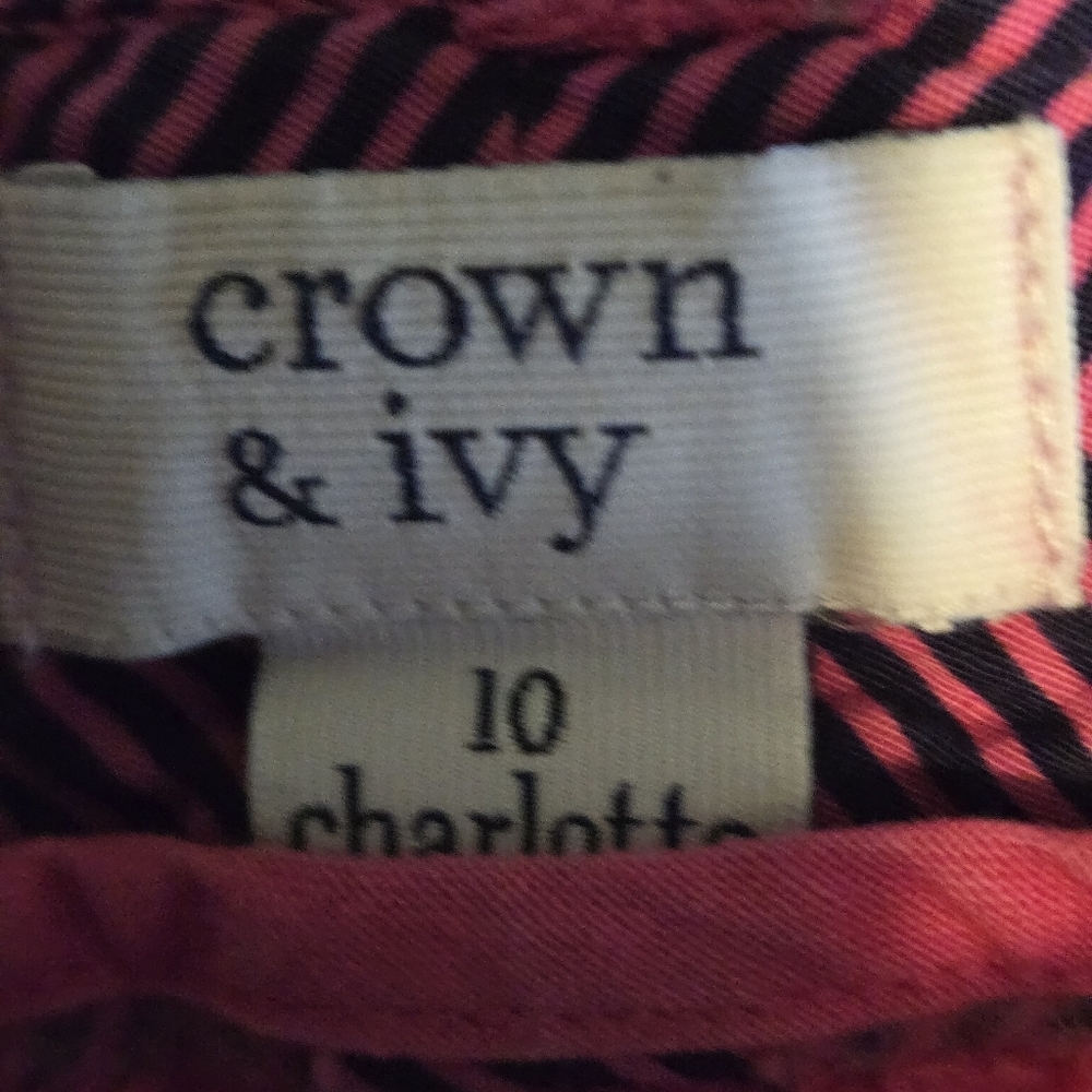 Crown & Ivy Charlotte Women’s 10 Bright Pink Capri Jeans 4 Pocket Clamdiggers - Picture 4 of 15